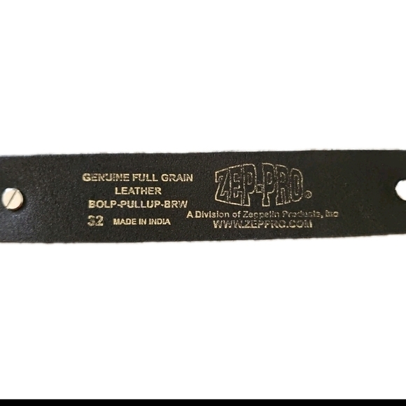 Zep Pro Adult Brown Ole Miss Leather Belt 32 - Picture 5 of 11